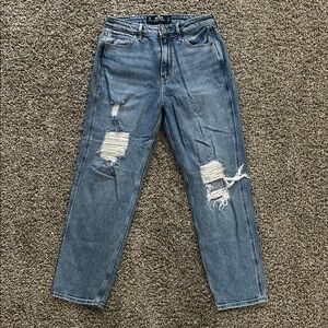 Distressed Blue Denim Jeans